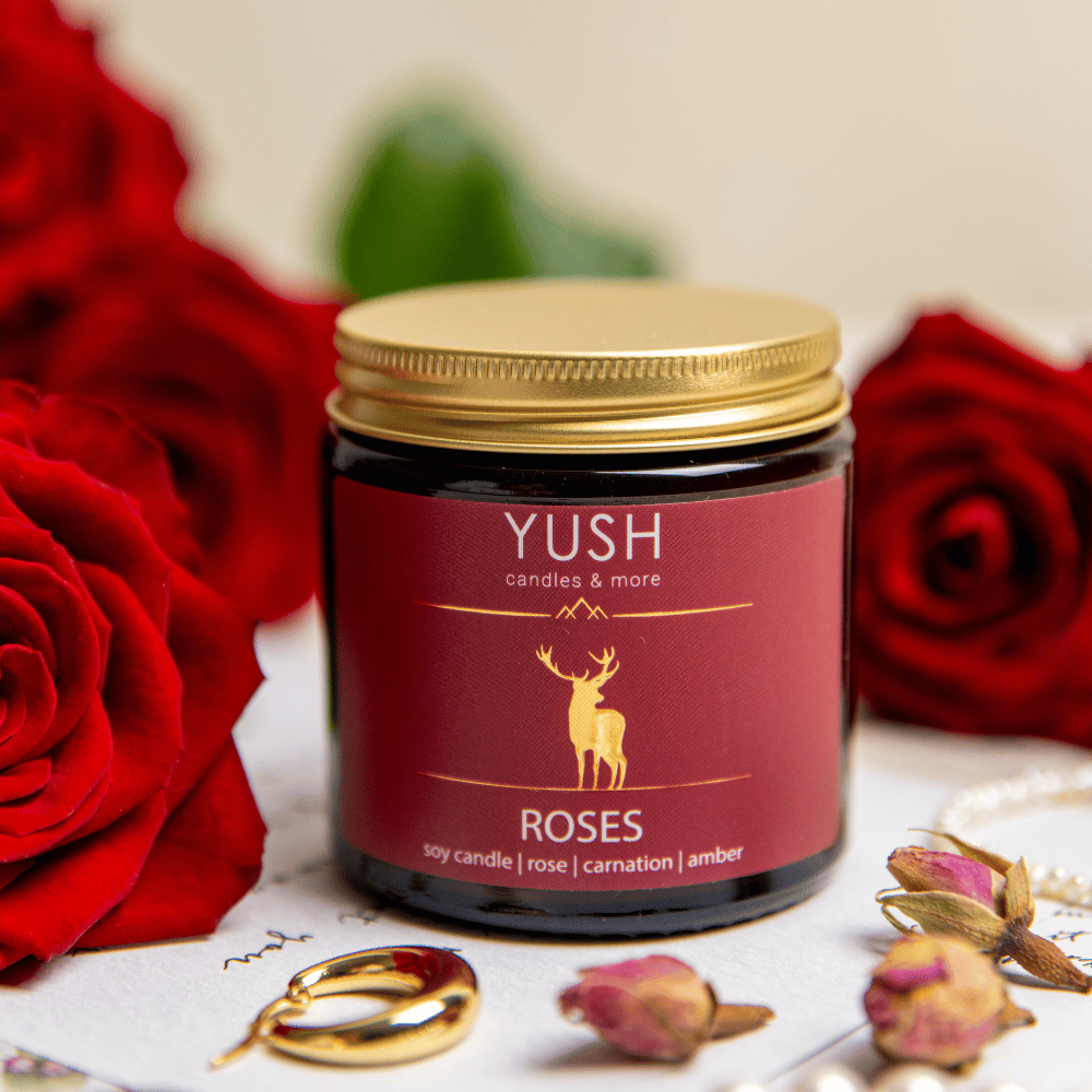 Roses - różana z różami świeca sojowa Roses - różana z różami świeca sojowa