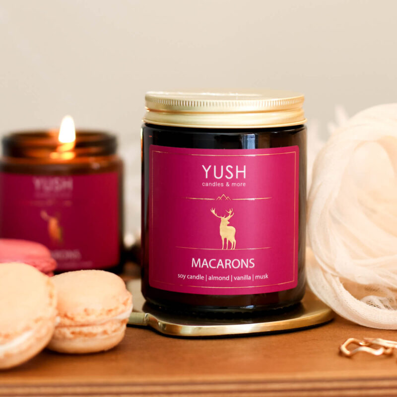 Macarons - świeca sojowa zapachowa makaroniki